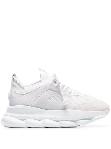 versace white shoes sneakers|farfetch Versace sneakers.